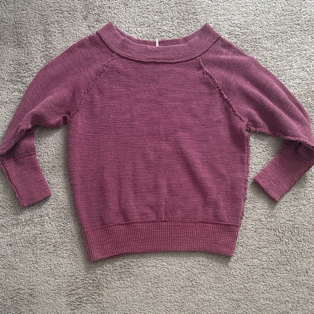 Free People Dusty Rose Crew Neck Sweater
